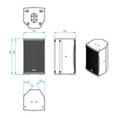Lynx Pro-Audio BS-12 12'' 800W Lautsprecher, Schwarz