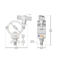 Global Truss Pro Half Coupler Black