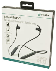 AV:Link PowerBand: Bluetooth-Ohrhörer mit Nackenbügel, Sport, spritzwassergeschützt