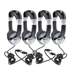 4x Numark HF125 DJ Stereo Headphones Adjustable Disco Studio Learning Music Tech College