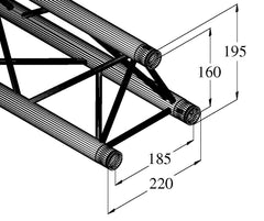 Alutruss Decolock Dq3-2000 3-Way Cross Beam