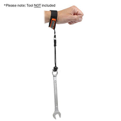ELLER Ergodyne Squids 3115 Adjustable Wrist Tool Lanyard 18-23cm, Black Large/XL