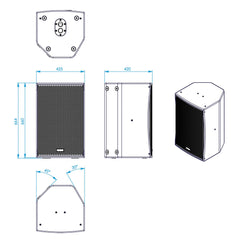 Lynx Pro-Audio BS-15 15'' 800W Lautsprecher, Schwarz