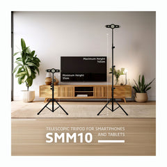 SMM10 Telescopic Tripod Stand for Tablet PC Height Adjustable inc Carry Bag