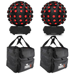 2x Chauvet DJ Rotosphere HP Mirrorball Effects Light CHS-40 mit gepolsterten Taschen