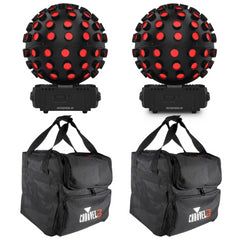 2x Chauvet DJ Rotosphere HP Mirrorball Effects Light CHS-40 avec sacs rembourrés