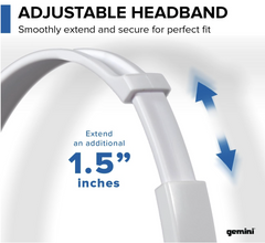 Gemini DJX-200 White DJ Headphones