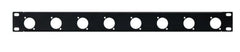 Monacor 1U 19" Connector Rack Panel for 8 x XLR Speakon Chassis Panel