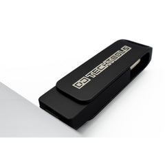DJ Tech Tools Chroma Drive USB Stick Pen Drive (Black) 128gb USB C & A