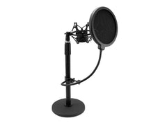 OMNITRONIC MSP-1 Microphone Stand with Shockmount and Pop Filter