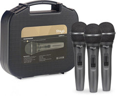Stagg SDMP15-3 - Set de 3 microphones chant dynamiques