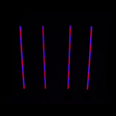 4x Intimidation ILLUMATUBE DJ LED Colour Stick Light Battery inc Remote Wifi App *B-STOCK*