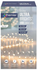 Große LED-Lichterkette mit Nadeldraht für Weihnachtsbaum, warmweiße Beleuchtung, 17,95 m