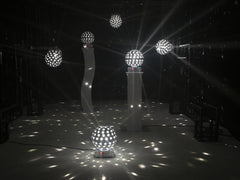 2x Eurolite LED B-40 Laser effet boule miroir Starburst stratosphère éclairage DMX