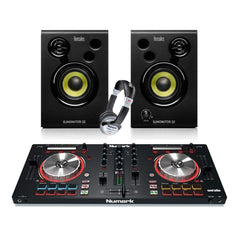 Numark Mixtrack Pro 3 Serato DJ Controller + Monitor Bundle DJ Disco avec casque/fils