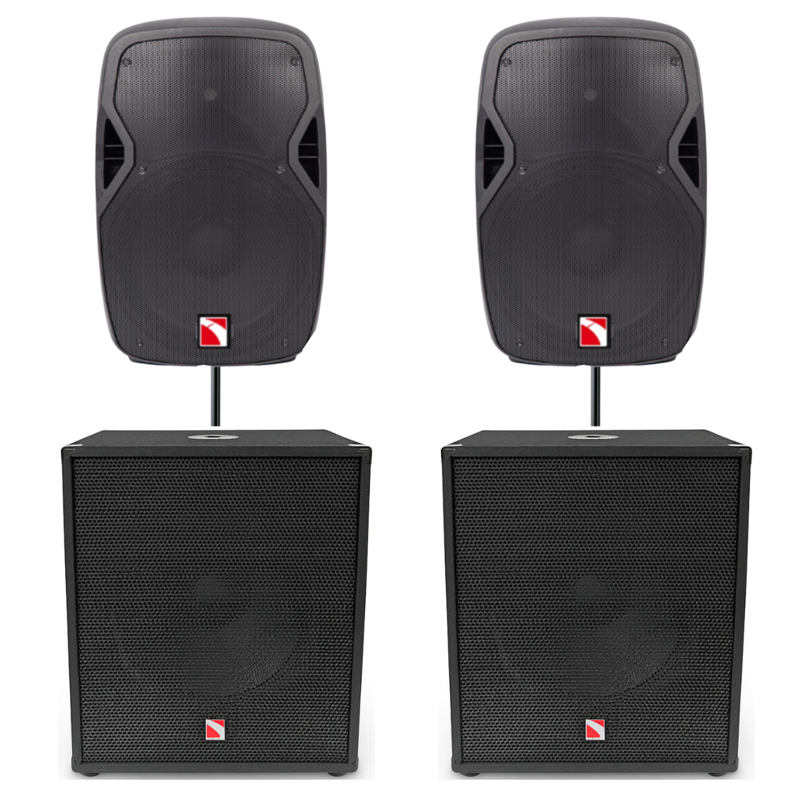Intimidation Lizard Intimidation PowerPack 15 MK2 + SUB15 Active PA System Bundle 6000W ...