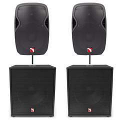 Intimidation PowerPack 15 MK2 + SUB15 Active PA System Bundle 6000W
