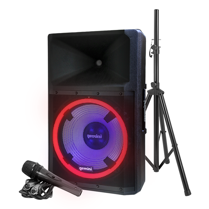 Gemini GSP-L2200PK Bluetooth Party Speaker with Dynamic LED Lights ...