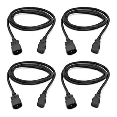 4x Power Extension IEC 10M M - F Kettle Type Lead Cable 10A