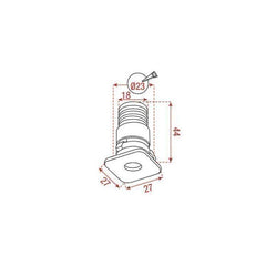 Artecta Chios-2SQ W WW LED 1Watt 15� driver 350mA excluded