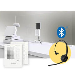 WHD VoiceBridge Bluetooth Headset + Standard Intercom Speaker for Plastic Screen