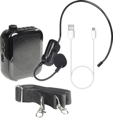 E-Audio Waistband Voice Amplifier with UHF Wireless Headset Tour Guide