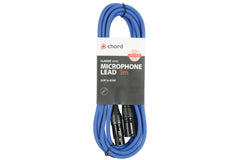 Chord 3m Professional High Quality Balanced 3Pin XLR Cable (Blue)