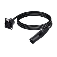 4x Roar XLR Female Chassis to Male XLR 1m patch panel rack