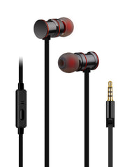 AV:Link Metallic-Stereo-Ohrhörer mit Magnetverschluss, Schwarz