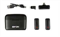 Eikon Twinstream Dual Wireless Clip-On Microphone System for Podcast Blogging Interview