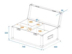 Roadinger Flightcase 4X Led Ip Tourlight 120