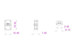 Connecteur de bande LED Eurolite 2 broches 8 mm