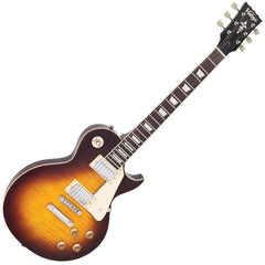 Vintage V100 Guitar- Flame Iced Tea