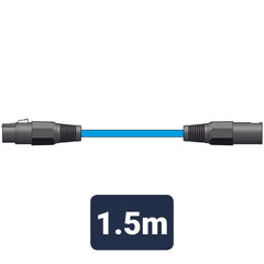 Chord Câble XLR 3 broches équilibré professionnel de haute qualité de 1,5 m (bleu)
