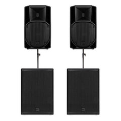 2x RCF ART 732-A 12" MK5 Active Two-Way Speaker 1400W + 2x RCF SUB 905 AS MKIII 2200w Active Subwoofer with Poles