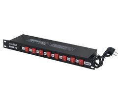 Eurolite 8 Way Switching Panel Rackmount Switch DJ Lighting Control with IEC Outlets