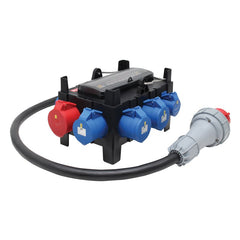 Boîtier de distribution PCE ISCHL 63A 415V Entrée, 1x 32/3 + 3x 32A + 3x 16A + 1x 13A Sortie