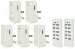 Prises secteur pour télécommande sans fil - Lot de 5 (2 télécommandes)