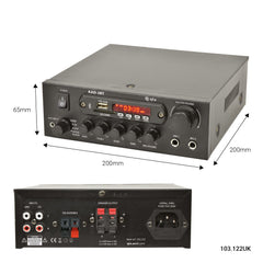 QTX KAD-2BT Digital Stereo Amplifier Bluetooth USB