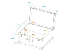 Roadinger Universalkoffer Tour 52X36X29Cm Schwarz
