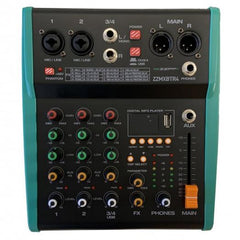 ZZip ZZMXBTR4 Compact Mixer 4ch Multi Effect USB