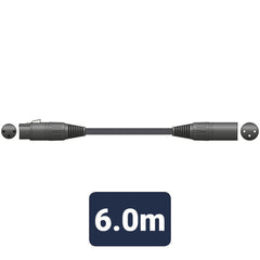 Citronic Braid XLRF-XLRM Blk 6m