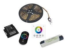 Set LED Strip RGB 5m + RF Controller + Wandpanel + Trafo 24V