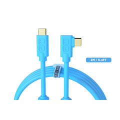 DJ Tech Tools Chroma Cable USB (C-C) Angled 2m Blue
