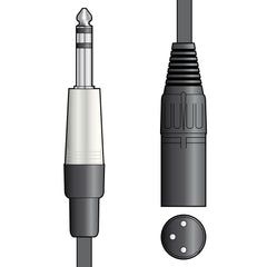 chord Classic Audio Lead TRS Jack 6,3 mm - XLR Mâle 1,5 m