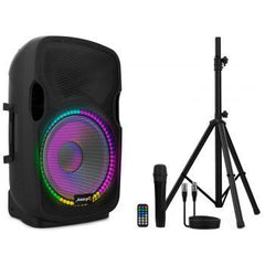 Audibax Party 12 Speaker Bluetooth 500W 12" inc Stand & Mic