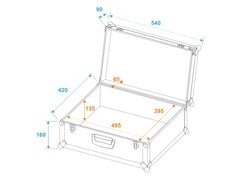 Roadinger Universalkoffer Tour Pro 54X42X25Cm Schwarz