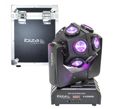 Ibiza Light E-Cosmos Retro LED DJ Lichteffekt Moving Head inkl. Flightcase Bundle