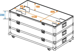 Roadinger Flightcase 12X LED Bar Größe L
