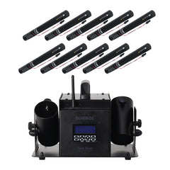 Equinox Twin FX Shot Confetti Cannon Wireless Remote DMX Electric Bundle